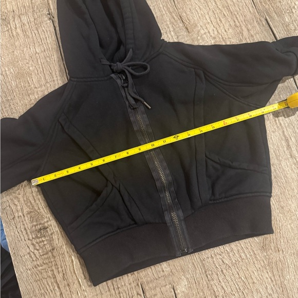 Helmut Lang Crop Zip Hoodie in Black - Picture 10 of 11